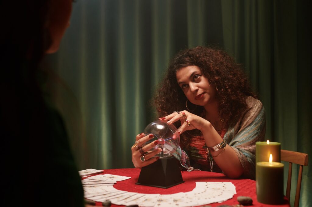 Psychic Talking to Client